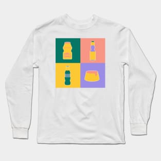 Snack Pixel Art Retro Long Sleeve T-Shirt